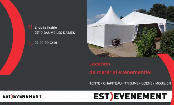 Télécharger les plaquettes de votre société de location de matériel évènementiel, Baume-les-Dames, EST EVENEMENT